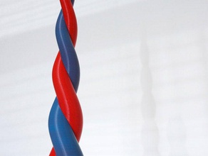 doppio colore tocco sculture arredamento la decorazione di altezza twisted twisty 3d print model - Mito3D