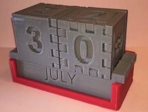 block calendar learning math mathproject mbmakeathon onshape tinkercad 3d print model - Mito3D