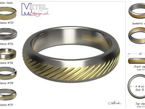 alliance n&deg32 rings anneau jewelry 3d print model - Mito3D
