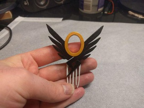 overwatch mercy hair pin accessories accessory fps heros never die 3d print model - Mito3D