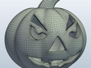 jack-o-lantern sonriendo 3d la impresión de halloween decoración prop 3d print model - Mito3D