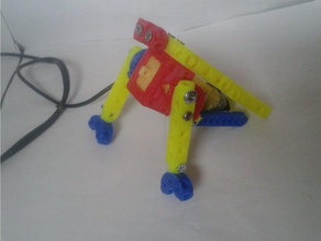 robo-Frosch motorisierten meccano lego kompatibel Kreaturen jlsilicon Roboter Robotik 3d print model - Mito3D