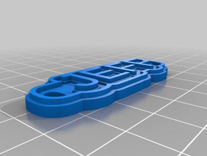 meine angepasste multiline-tag Schlüsselanhänger jeff 3d print model - Mito3D