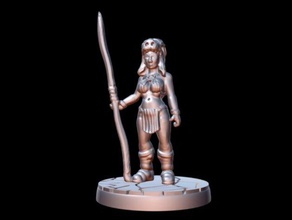 barbaro sacerdotessa 15mm scale toys games 28mm boardgame boardgames caster cleric dnd druid fantasy gaming mage miniature miniatures pathfinder roleplaying rpg strategy tactics wargame wargames wargaming warhammer warrior wayfarer tattiche 3d print model - Mito3D