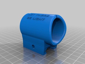 picatinny linterna de montaje la cámara réflex digital ledlenser rail 3d print model - Mito3D
