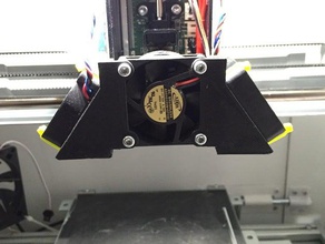 xyz davinci jr part cooling fan duct print 3d printer parts 40mm davincijr extruder 3d print model - Mito3D