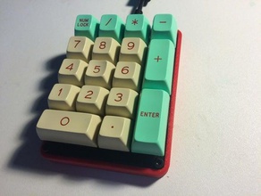 number pad keyboard case computer cherry mx mechanical 3d print model - Mito3D