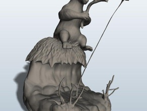 fishing salmon 3d printing printer slash sculpture 3d print model - Mito3D