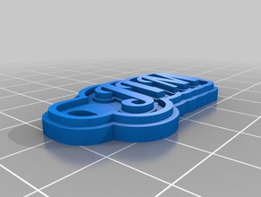 my customized multiline tag keychain jim keychains 3d print model - Mito3D