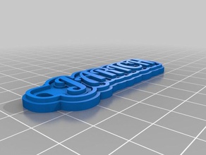my customized multiline tag keychain jarich keychains 3d print model - Mito3D