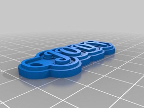 my customized multiline tag keychain jody keychains 3d print model - Mito3D