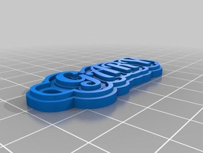 my customized multiline tag keychain gary keychains 3d print model - Mito3D