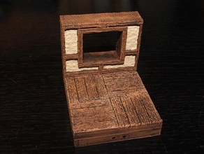 openforge 20 tudor external window cross beams toy game accessories dnd tiles dungeon flooring miniatures openforge2 pathfinder rpg tabletop tavern terrain wood 3d print model - Mito3D
