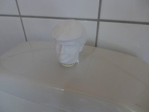tuvaletin düğmesi banyo donald trump gömme düğme tuvalet 3d print model - Mito3D