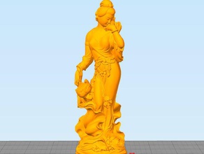 chinese beauty 03 sculptures girl 3d print model - Mito3D