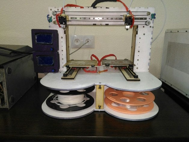 rar de impresión a doble unic impresora 3d construir dos plataformas las impresoras personalizado bricolaje la extrusor placas extrusoras 3D print model - Mito3D