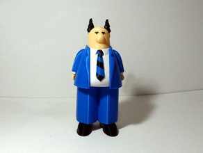 pointy haired boss people comics dilbert 3d print model - Mito3D