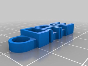 my customized message keychain -dame organization 3d print model - Mito3D