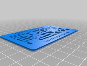 meine angepasste thingiverses kundenspezifische Geschäfts-Karte Zeichen logos 3d print model - Mito3D