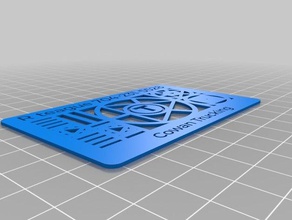 my customized thingiverses custom business card0615 signs logos 3d print model - Mito3D