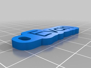 evan keychain keychains customized 3d print model - Mito3D