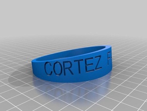 cortez family medium engraved bracelet bracelets customized 3d print model - Mito3D