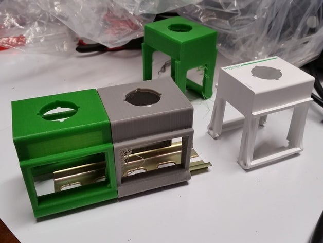 botonera para carril din makine araçlar 3D print model - Mito3D