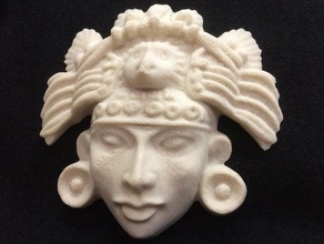 aztec head sculptures 3d print model - Mito3D