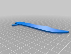 fácil impressão de lâmina mais forte hobby canivete butterfly csgo faca 3d print model - Mito3D