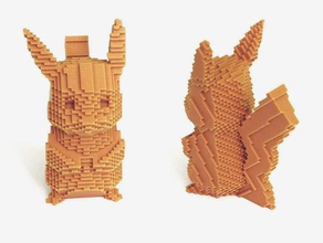 voxel pikachu toy game accessories pokemon 3d print model - Mito3D
