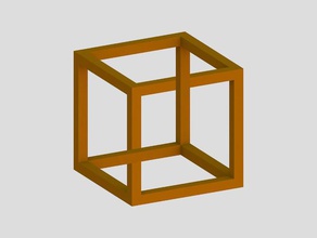 impossible cube 1 math art 3d print model - Mito3D