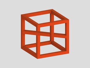 impossible cube 3 math art 3d print model - Mito3D