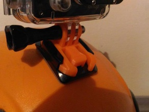 gopro sgancio rapido in due parti clip sport all'aperto casco di montaggio videocamera 3d print model - Mito3D