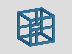 impossible cube de 4 les mathématiques l'art 3d print model - Mito3D