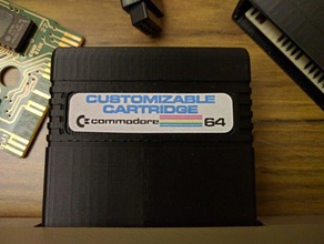 customizable commodore 64 cartridge computer case customizer retrogaming 3d print model - Mito3D