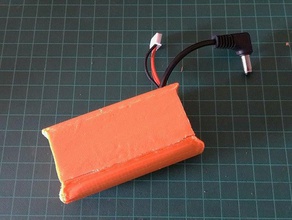 lio-ion 18650 2s fpv gafas de caso hobby la batería caja cubierta fatshatk li-ion 3d print model - Mito3D