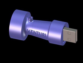venturi tube usb-stick signs logos bernoulli fluid dynamics strmungslehre usb stick venturieffect venturipump venturirohr pump 3d print model - Mito3D