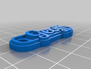 my customized multiline tag keychain geoff keychains 3d print model - Mito3D