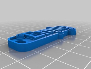 emily personnalisé multiligne tag trousseau de clés porte-clés 3d print model - Mito3D