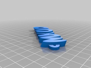 özelleştirilmiş iamburnys benim isim Anahtarlık keyfob v2text 3d print model - Mito3D