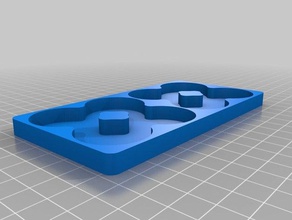 personalizados bandeja da bateria d-tamanho organização 3d print model - Mito3D
