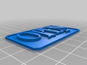 aperto segni e loghi su misura 3d print model - Mito3D