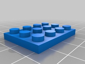 lego placa base 4x3my personalizado de ladrillo la construcción juguetes 3d print model - Mito3D