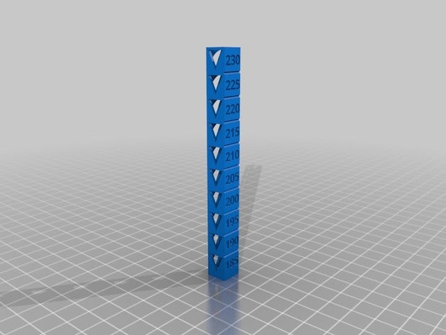 raise3d n2 temp calibration tower v3 printing tests customized gcode 3D print model - Mito3D