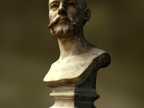 buste de charles-joseph tissot les analyses des répliques le danois mobilier l'homme moustache prop sculpture 3d print model - Mito3D