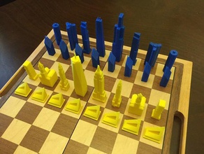 nyc vs chicago satranç bb18 büyük kardeş binalar şehir oyun gökdelen 3d print model - Mito3D