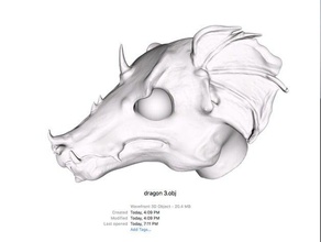 dragon head creatures fantasy 3d print model - Mito3D