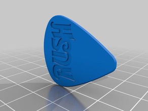 rush plettri logo starman orologio gadget 3d print model - Mito3D
