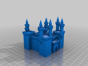 Burg generator 54-92-ein Gebäude Strukturen angepasst 3d print model - Mito3D