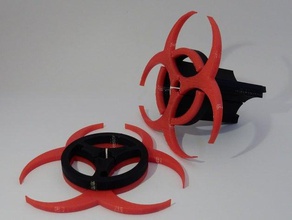 bio-hazard hub 3d printer accessories biohazard spool 3d print model - Mito3D